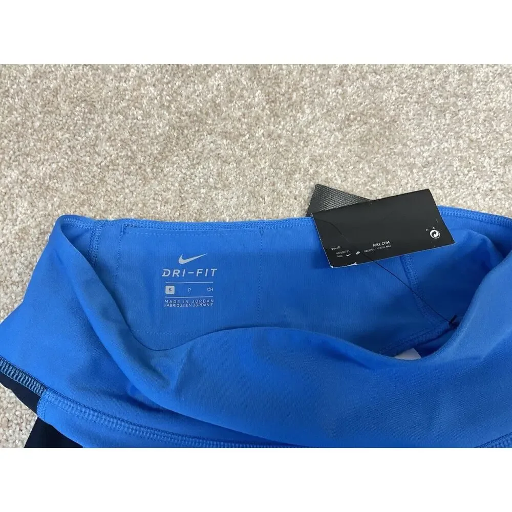 Nike Dri Fit Training Tight Fit Woman’s Size Small Blue Leggings With Stripe New
